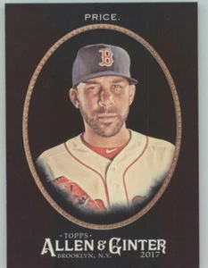 DAVID PRICE 2017 Topps Allen & Ginter X Black Card #139 RED SOX - Picture 1 of 1
