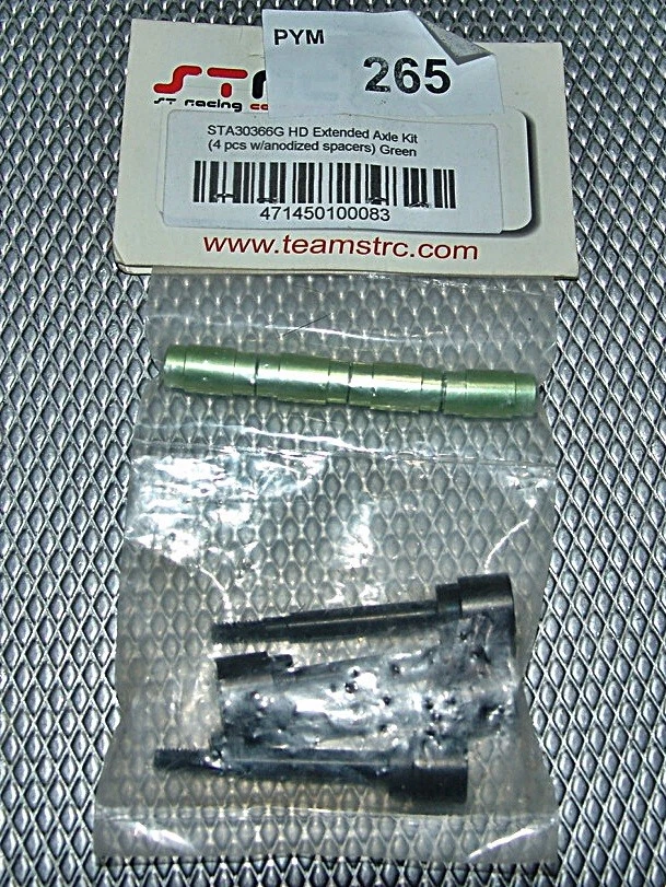 Vintage ST Racing No.  STA30366G HD Extended Axle Kit (4 Stück  eloxiert) Neu - Bild 1 von 2