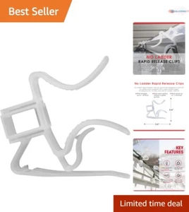 Heavy-Duty Clips for Holiday Lights - 50 Rapid Release Gutter & Eave Solutions - Picture 1 of 11