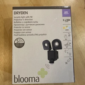 Blooma Dryden schwarz LED PIR Bewegungssensor Outdoor Sicherheit Wandleuchte - Bild 1 von 4