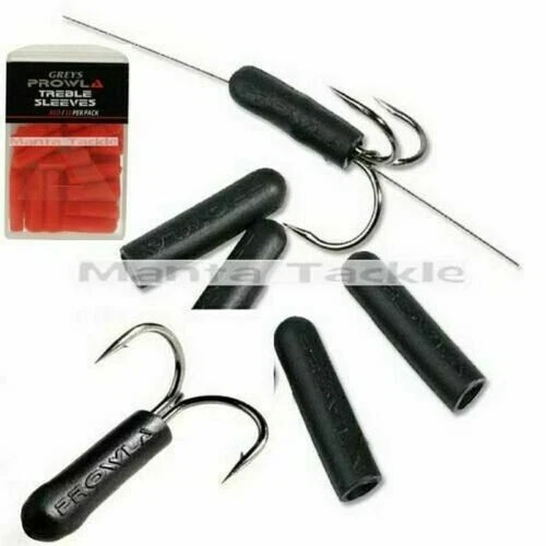 NEW 60 x Greys Prowla Size 6 Sleeves Treble Hook Protector Pike Red Black 2pks  - Image 1 of 1