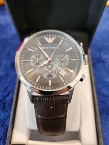 EMPORIO ARMANI  Renato  AR2513 Grey Dial Men's Watch Genuine FreeS&H - Picture 1 of 3