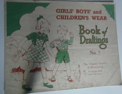 vintage Haslam system of dresscutting pattern softbook  no 7 1940s childrens - Image 1 of 2