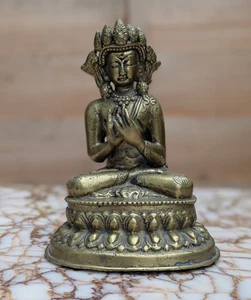 Chinese or Nepalese antique Bronze figure of Tara Buddha c19th Qing FINE Nepal - Picture 1 of 9