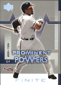 2003 Upper Deck Finite Baseball #160 Gary Sheffield PP /499