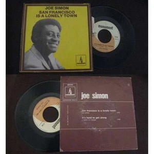 JOE SIMON - San Francisco Is A Lonely Town Rare French PS Soul 1969 W/languette - Picture 1 of 1