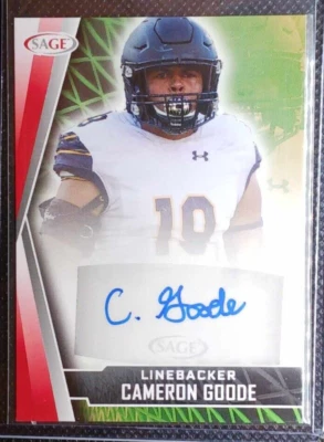 2022 SAGE High Series Auto Red Cameron Goode Dolphins #A-CG - Image 1 of 2