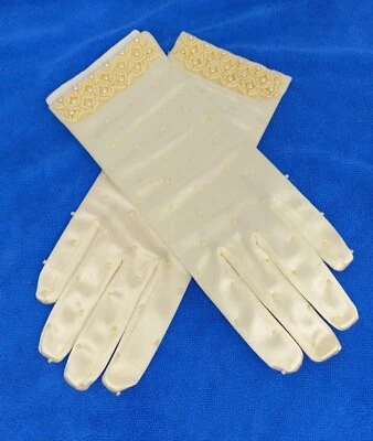 Vestido formal feminino SM luva frisado pérolas falsas off white casamento, formatura etc novo na embalagem - Imagem 1 de 4