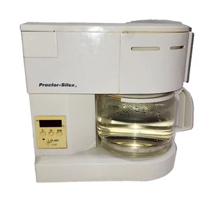PROCTOR SILEX UNDER CABINET COFFEE MAKER SPACESAVER MODEL 44401 WHITE - Works - Picture 1 of 13