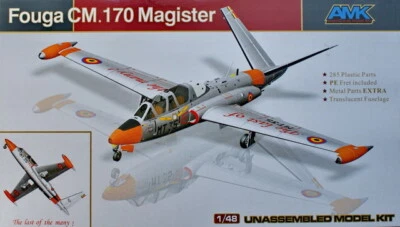 Fouga CM.170 Magister 1:48 Plastic Model Kit AMK AVANTGARDE MODEL KITS - Immagine 1 di 4