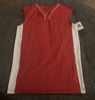 NUEVO CON ETIQUETAS Camisa Russell Athletic Dri-Power Elastizada Sin Mangas Para Mujer Talla 3XL Roja D4 Foto 1 de 4