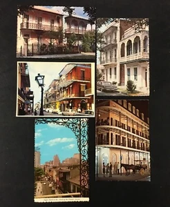 Lot (5) NEW Antebellum Homes New Orleans, Louisiana Postcards Lace Balconies VTG - Picture 1 of 2