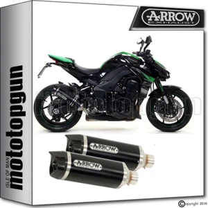 ARROW 2 SILENCIADOR THUNDER NEGRO CARBY KAWASAKI Z1000 2017 17 - Imagen 1 de 1