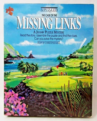 Vintage Jigsaw Puzzle Mystery Game MISSING LINKS 500 Pc 1990 BePuzzled Complete - Image 1 of 4