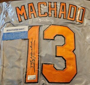 MANNY MACHADO SIGNED/AUTOGRAPHED BALTIMORE ORIOLES MAJESTIC JERSEY  W/COA🔥
