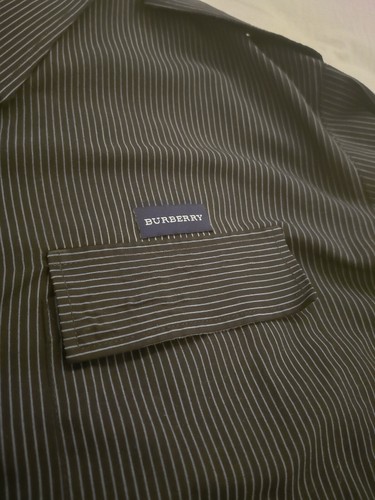 Camicia a colletto abito a righe Burberry taglia large
