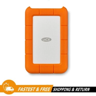 LaCie 4TB Rugged Mini USB 3.0 External Hard Drive LAC9000633 - Orange - Image 1 of 4