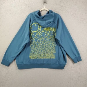 Torrid Nirvana Hoodie Damen 4X Full Zip Band Grunge Rarität Smiley Sweatshirt - Bild 1 von 10