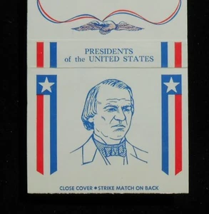 1970s Diamond Match President Andrew Johnson Matchbook - Imagen 1 de 1