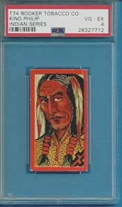 Booker Indian Series 1905 T74 - King Philip Psa 4 (Pop 2 - 1 superior) - Imagen 1 de 2