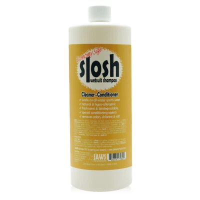 JAWS JUST ADD WATER SOLUTIONS JAWS 32 oz. Slosh Wetsuit Shampoo for Water Sports and Gear