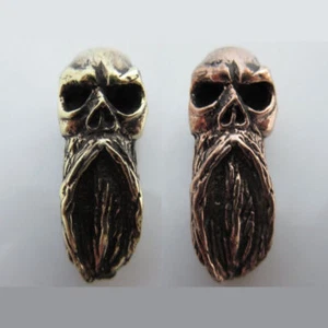Bearded Ghoul Lanyard Paracord/Leather Lanyard Bead by Sosa Beadworx - Picture 1 of 7