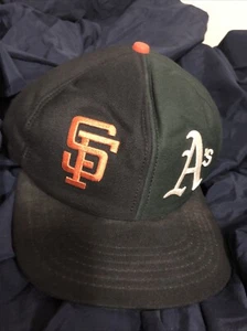 Vintage Battle Of The Bay 1989 SF Giants Oakland As New Era Large Pro Design MLB - Picture 1 of 5