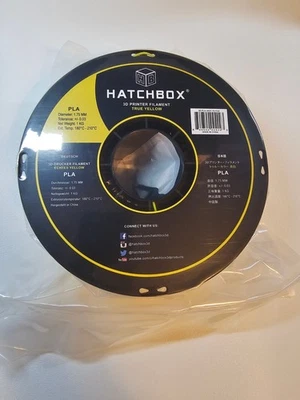 #07-HATCHBOX PLA 1.75 mm 3D Print Filament Yellow New Sealed - Image 1 of 4