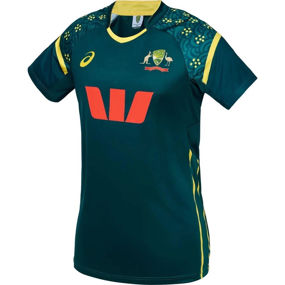 Australia National Team T20 Jersey Men’s Green/Gold Cricket Top Fan Version - Image 1 of 4