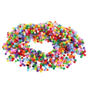 2000 Pcs Fluffy Pompom Ball Material Child Diy Crafts Pompoms Colorful Balls - Picture 1 of 12