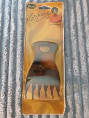 NOS Vtg Goody Exquisite Tortoise Shell Claw Hair Comb Pick Detangling Smoothing - Image 1 of 4