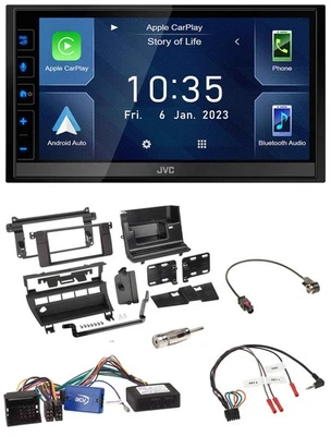 JVC DAB Bluetooth Lenkrad USB 2DIN Autoradio für BMW 3er 02-06 E46 5 Schalteröff - Bild 1 von 4