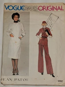 Vintage Sewing Pattern Vogue 1282  Patou - Dress 1970's cut  Size 10 Bust 82cm - Picture 1 of 2