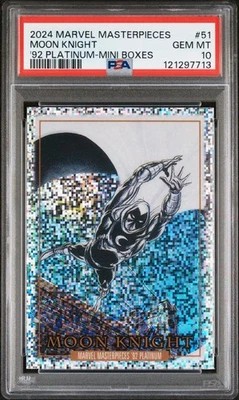 2024 Marvel Masterpieces 92' Platinum MOON KNIGHT #51 Mini Box SP PSA 10 - Image 1 of 2
