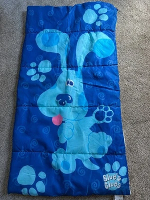 Saco de dormir vintage Blues Clues 1998 Viacom 30”x57” - Imagem 1 de 4