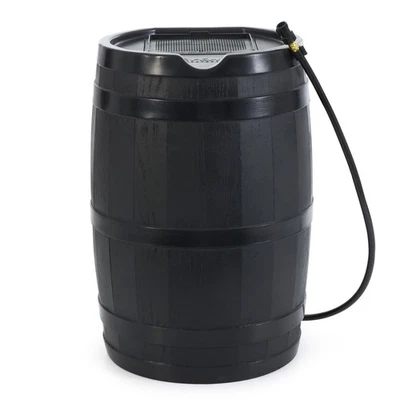 45 Gallon Heavy Duty Rain Water Catcher Barrel Container with Hose and Debris... - Image 1 of 4
