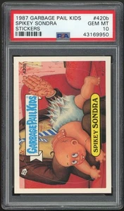 Garbage Pail Kids 11th Series #420b Spikey Sondra PSA 10 GEM MINT Os11 Pop 3 - Picture 1 of 3