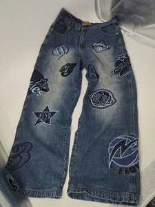 Dtek Jeans Men’s 38x32 Patches Baggy Y2K Skater Style Jeans Skater Jeans - Picture 1 of 15