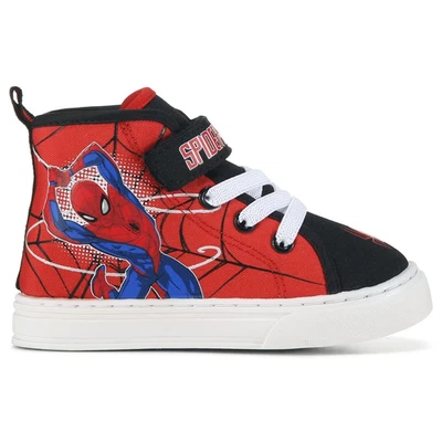MARVEL BOYS *SPIDER-MAN HI-TOP SNEAKER* RED/BLACK SIZE KIDS 11 M - Image 1 of 4