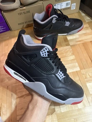 Air Jordan  4 Retro ‘Bred Reimagined’ Men’s Size 9 FV5029-006  LIKE NEW - Image 1 of 4