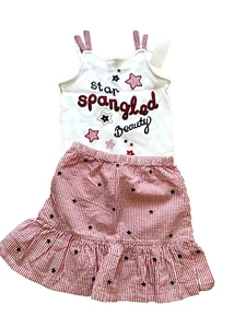 NWT NEW Gymboree 4th of July outfit see sucker skirt tank top 5 yrs old - Picture 1 of 7