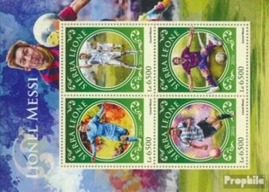 sierra sierra leone leone 7708-7711 Sheetlet MNH 2016 Lionel Messi - Picture 1 of 1