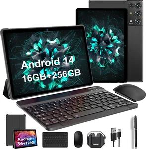 2025 Android 14 Tablets 16GB+256GB 8000mAh Google PC Netflix 8Core WiFi Pad GMS - Picture 1 of 18