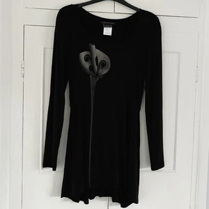 Isabel De Pedro Dress Size UK 10 Women’s Black Front Print Ladies Pre Loved - Picture 1 of 8