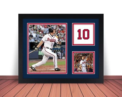 Framed CHIPPER JONES Collage Photo Picture ATLANTA BRAVES Baseball 8x10 or 11x14 - Image 1 of 4