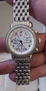 Michele CSX33 90 Diamonds MOP Dial SAPPHIRE Watch MW03B01A1025 Links, Box - Picture 1 of 11