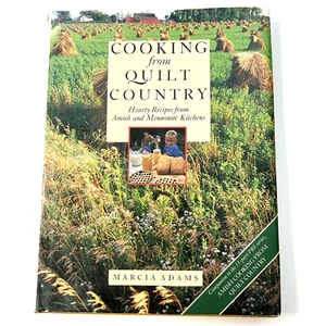 Vintage Book: 1988 COOKING from QUILT COUNTRY by Marcia Adams Amish Cookbook - Imagen 1 de 10