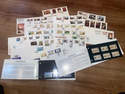 16 x JERSEY, CI, First Day Covers & 2 Pres Packs 70’s & 80s Stamps Bundle EX CON - Image 1 of 4