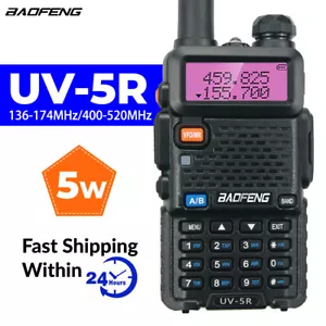 UK Baofeng UV-5R VHF UHF Handheld Scanner Analog Walkie Talkie HAM Two-Way Radio - Picture 1 of 12