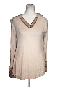 Paper Crane Hooded Light Weight Sweater Cream Women's Size Small S - Picture 1 of 2